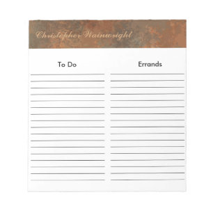 Brown and Rust Notepad