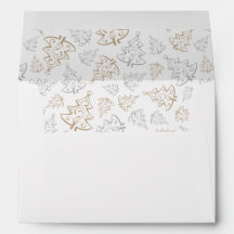 Brown and Silver Elegant Christmas Trees Pattern