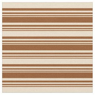 Brown and Tan Coloured Pattern of Stripes Fabric