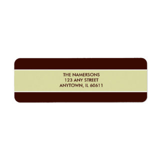 Brown and Tan Return Address Label