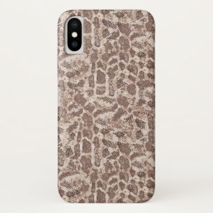 Brown and Tan Snake Skin iPhone X Case