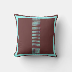 BROWN  and teal CATS  modern  pillow