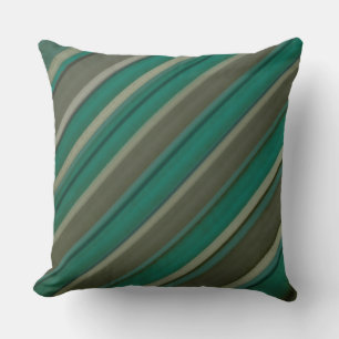 Brown and Teal Throw Pillow