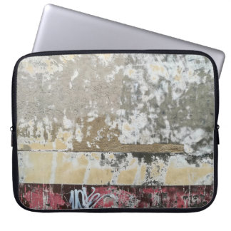Brown and white abstract painting laptop sleeve