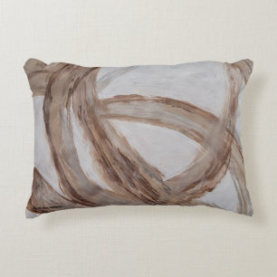 Brown And White Accent Pillow