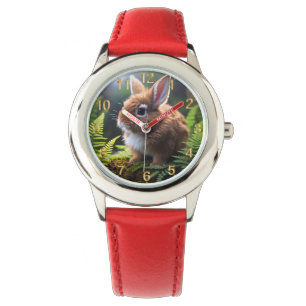 Brown And White Baby Dwarf Bunny, Kids Watch