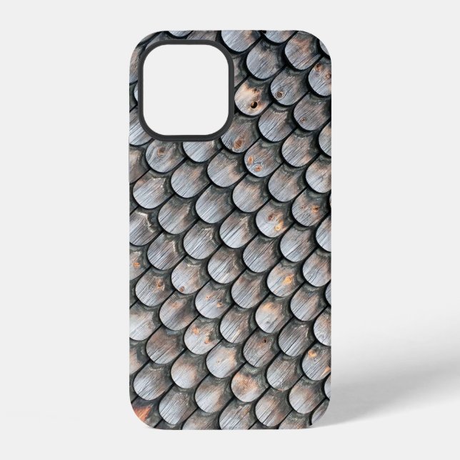 Brown and white ceramic tile iPhone case (Back)