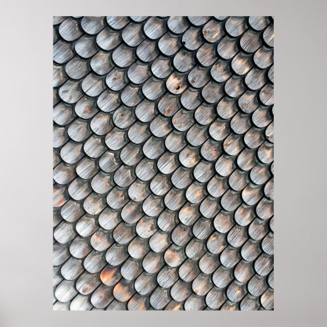 Brown and white ceramic tile poster (Front)