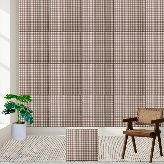 Brown and White Chequered Tile (Brown and White Checkered Tile)