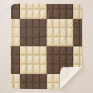 Brown And White Chocolate Sherpa Blanket