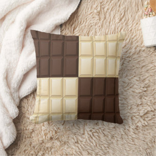 Brown And White Chocolate Throw Pillow