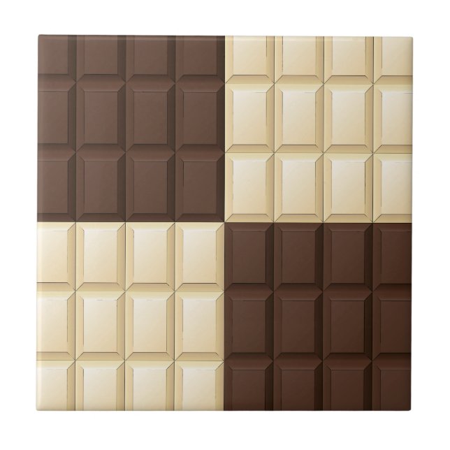 Brown And White Chocolate Tile (Front)