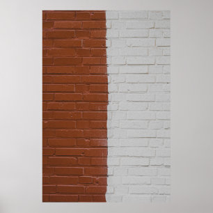 Brown and white concrete wall poster