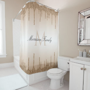 brown and white custom name glitter