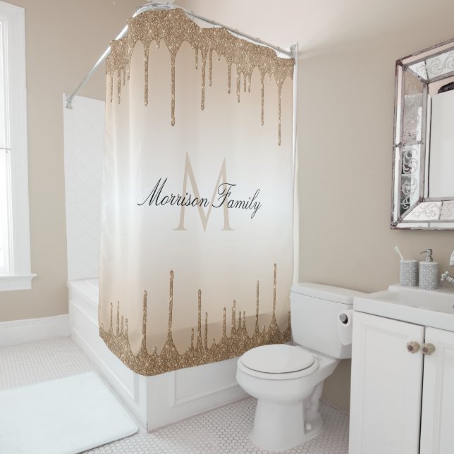 brown and white custom name glitter (In Situ)