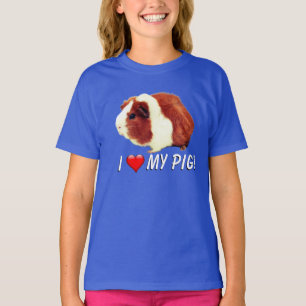 Brown and White Cute  Guinea Pig  T-Shirt