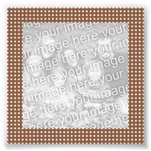 Brown and White Dots Frame Photo