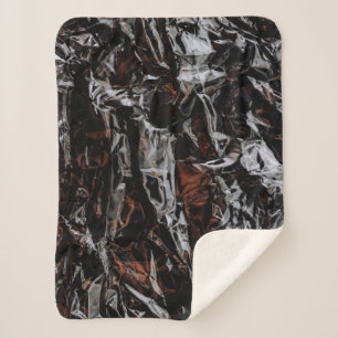 Brown and white dried leaves sherpa blanket