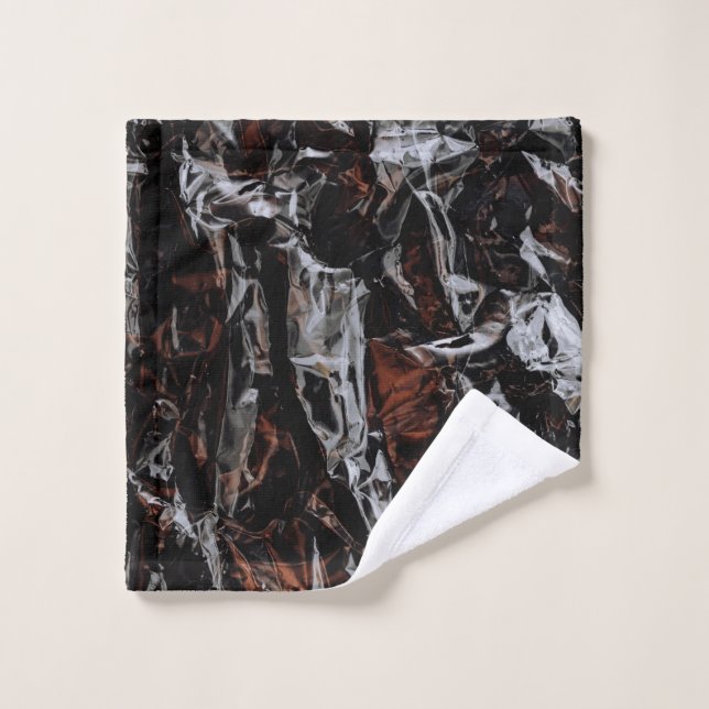Brown and white dried leaves wash cloth (Wash Cloth)