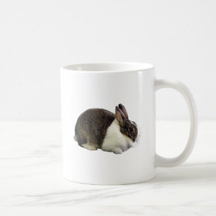 Brown and White Dutch Rabbit Coffee Mug