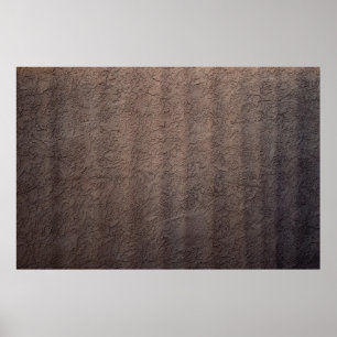 Brown and white floral textile poster
