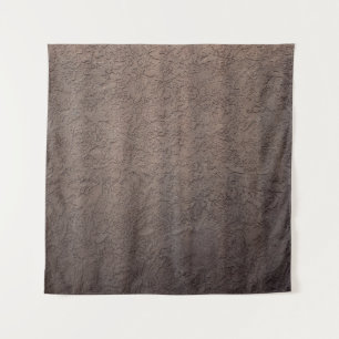Brown and white floral textile tapestry