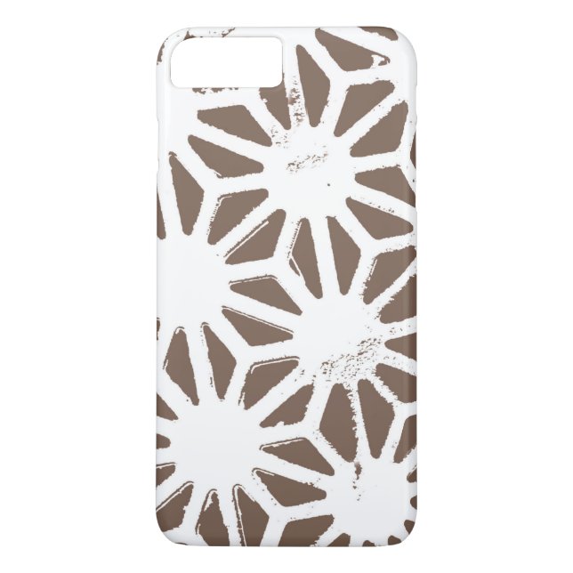 Brown and white geometric pattern Case-Mate iPhone case (Back)