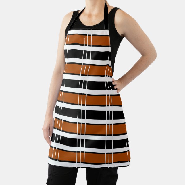 Brown and White Plaid  Apron (Insitu)
