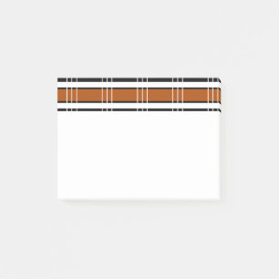 Brown and White Plaid Post-it Notes