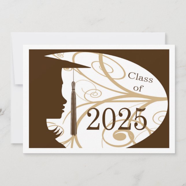 Brown and White Silhouette 2025 Card (Front)