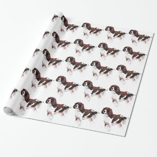 Brown and white Springer Spaniel Wrapping Paper