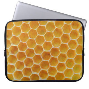 Brown and white square pattern laptop sleeve