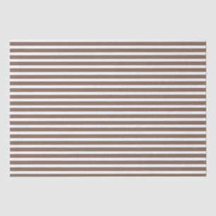 Brown and White Stripes Tissue Paper