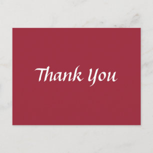 Brown and White Thank You Trendy Classical Postcard