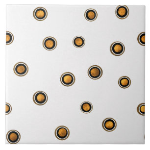 Brown and Yellow Circles Tile