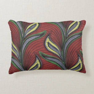 Brown and Yellow Stalks Accent Pillow