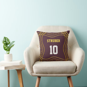 Brown and Yellow throw pillow