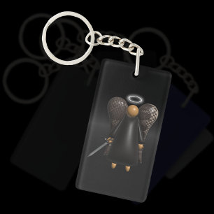 Brown Angel, Avenging Angel (double sided) Keychain