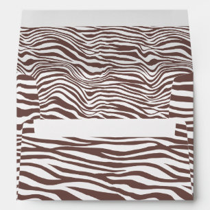 Brown Animal Print Stripes Envelope