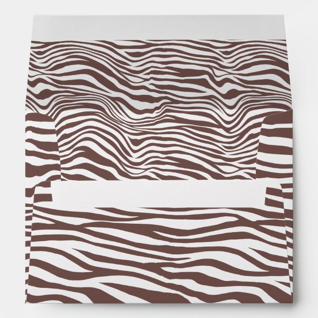 Brown Animal Print Stripes Envelope (Back (Bottom))