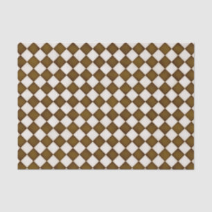 Brown & Antique White Diamonds Tissue Paper