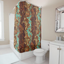 Brown Aqua Turquoise Green Geode Marble Pattern