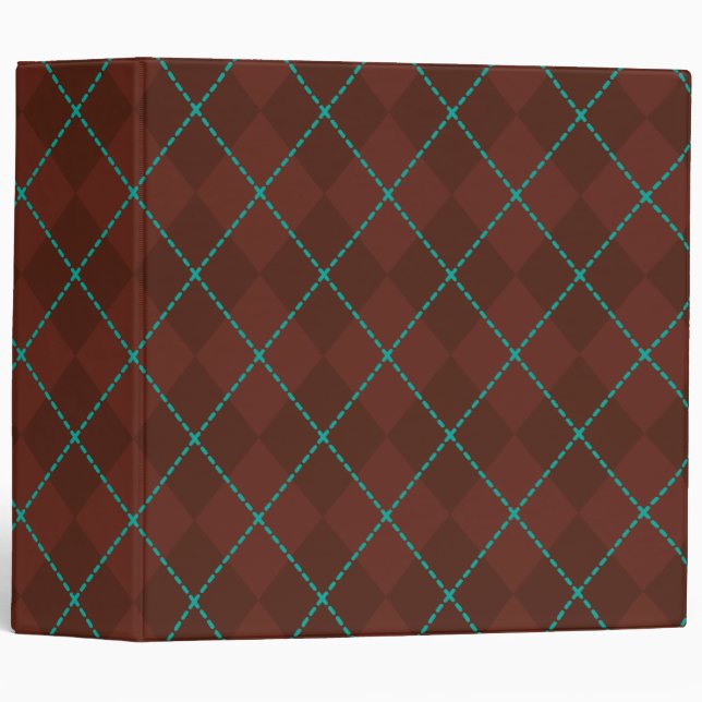 Brown Argyle Binder (Front/Spine)