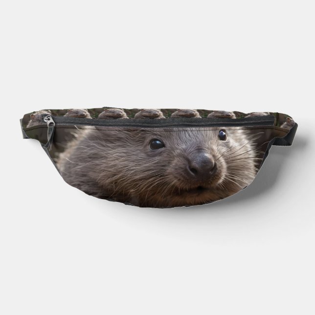 Brown Australian Baby Wombat, Fanny Pack (Lay Down)