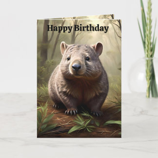 Brown Australie Wombat, carte d'anniversaire