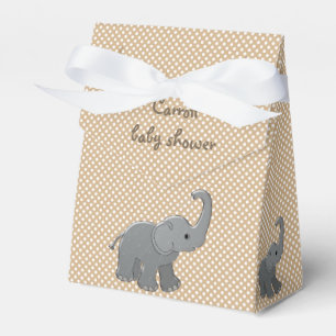 brown baby shower elephant favor box
