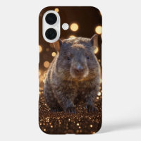 Brown Baby Wombat On Brown Bokeh Bliss,
