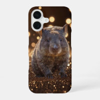 Brown Baby Wombat On Brown Bokeh Bliss, 