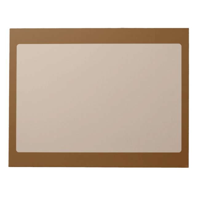 Brown Background Colour You Can Customize Notepad (Front)