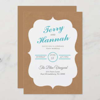 Brown Background Country Invitation